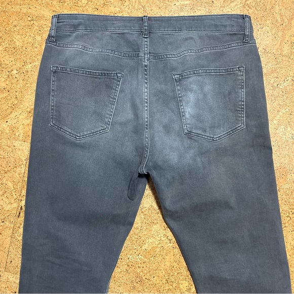 Topman Stretch Tapered Jeans In Washed Black Tint Sz W34 L34 - Picture 8 of 12